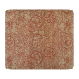 Pink Poppy (von William Morris) (Vintages Muster) Schneidebrett
