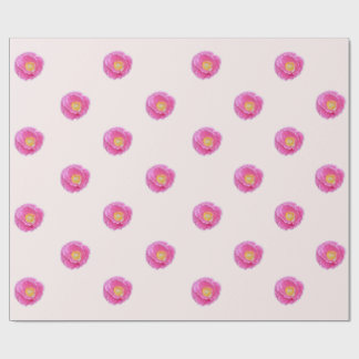 Pink Poppy Wrapping Paper Geschenkpapier