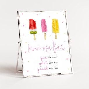 Pink Popsicle Baby Dusche Mama Osa Bar Poster