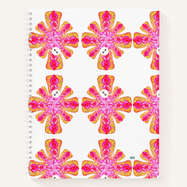 Pink Power Spiral Notebook Notizbuch (Vorderseite)