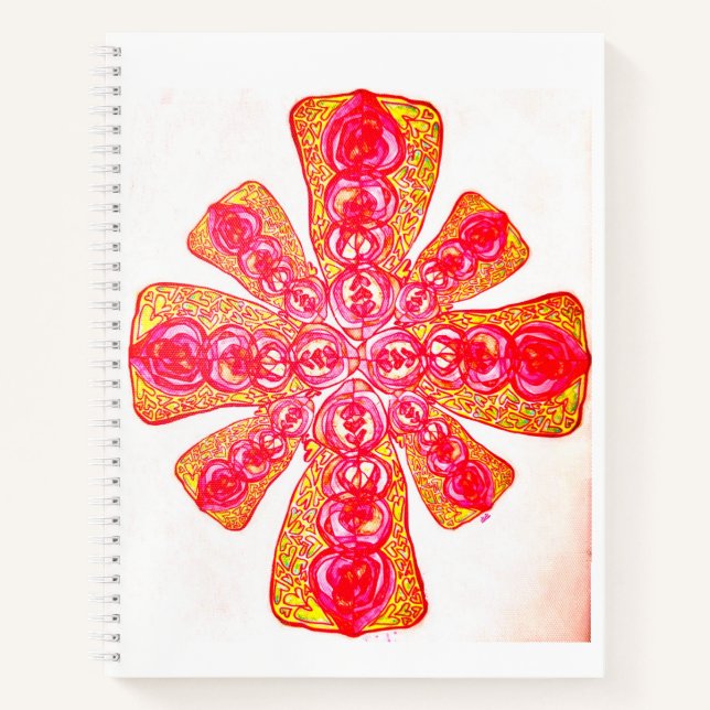 Pink Power Spiral Notebook Notizbuch (Vorderseite)