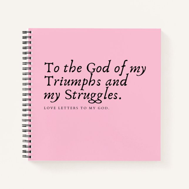 Pink Prayer Journal Notizbuch (Vorderseite)