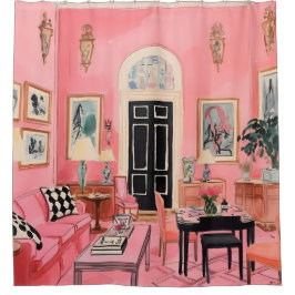 Pink Preppy Duschvorhang