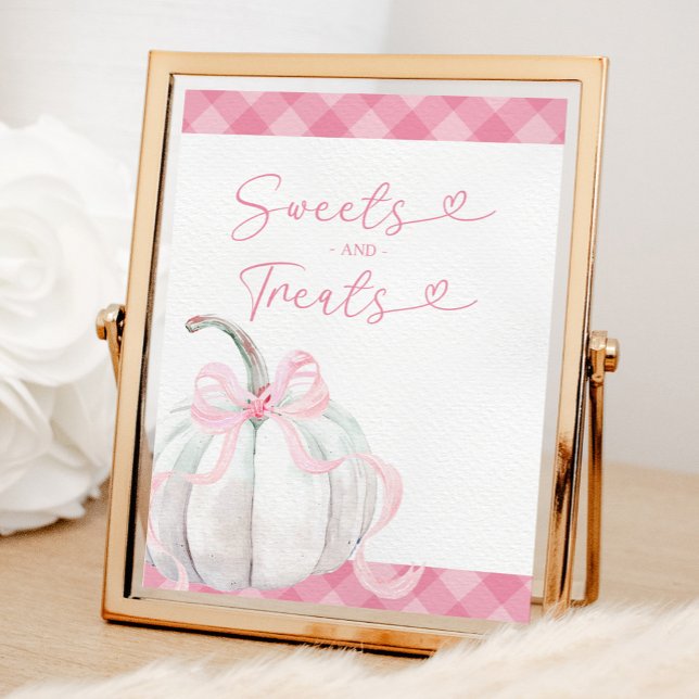 Pink Preppy Pumpkin Girl Birthday Sweet and Lecker Poster (Von Creator hochgeladen)