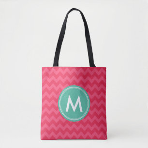 Pink Preppy Zickzack Monogram personalisieren
