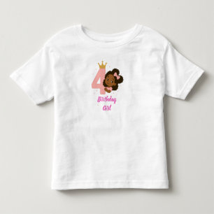 Pink Princess 4. Geburtstagsdesign Kleinkind T-shirt