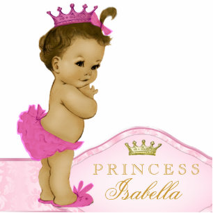 Pink Princess Baby Dusche Freistehende Fotoskulptur