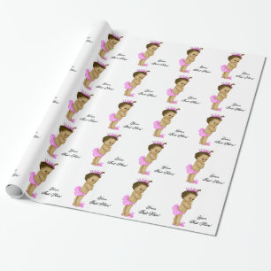 Pink Princess Baby Girl Wrapping Paper Geschenkpapier