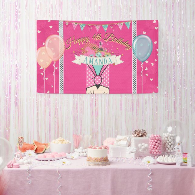 Pink Princess Birthday Banner (Party)