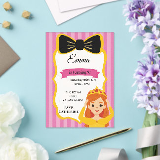 Pink Princess Birthday Invite | Zazzlemade Acryleinladungen