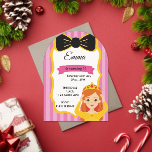 Pink Princess Birthday Invite   Zazzlemade Acryleinladungen