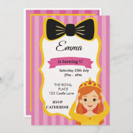 Pink Princess Birthday Invite | Zazzlemade Einladung