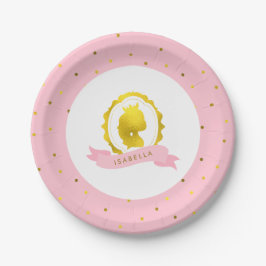 Pink Princess Cameo Birthday Pappteller