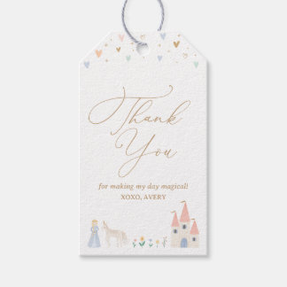 Pink Princess Girl Birthday Party Gift Tags Geschenkanhänger