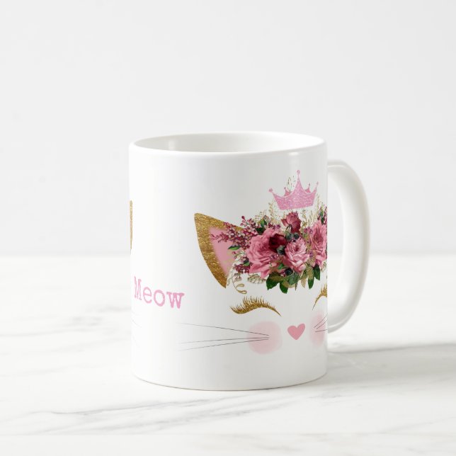 Pink Princess Kitty Tasse (VorderseiteRechts)