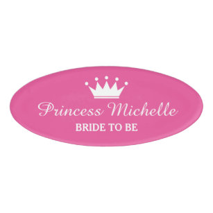 Pink Princess kronenmagnetische Namensschilder für Namenschild