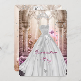 Pink Princess Magical Quinceanera 15. Geburtstag Einladung