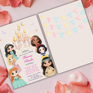 Pink Princess Märchen Magisches Schloss Geburtstag Einladung