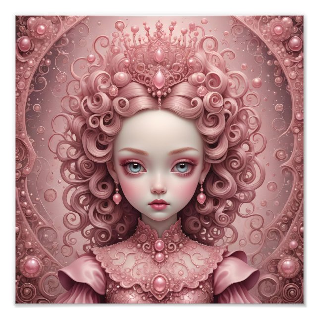 Pink Princess Mark Ryden Style Art Poster Drucken (Vorne)