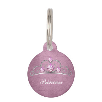 Pink Princess Pet Name Tag Haustiermarke