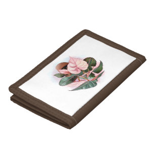 Pink Princess Philodendron Foto Wallet Tri-fold Geldbeutel