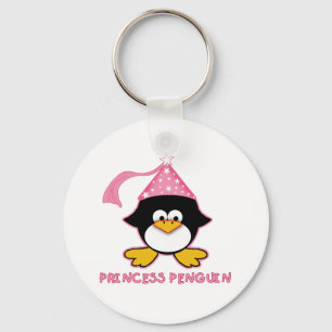 Pink Princess Pinguin Schlüsselanhänger