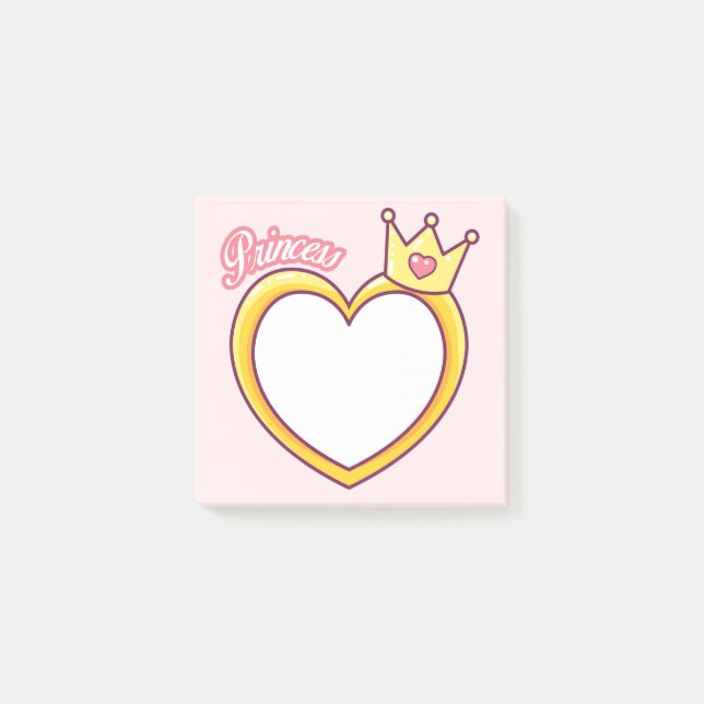 Pink Princess Post-It-It-Notes Post-it Klebezettel (Vorderseite)