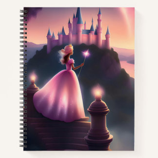 Pink Princess Spiral Notebook - Bezaubernd Notizbuch