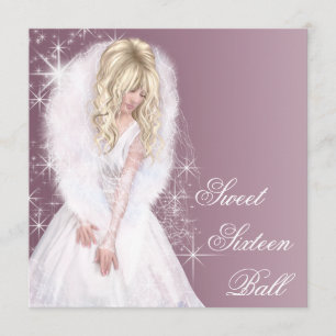 Pink Princess Sweet 16 Geburtstagsfeier Einladung