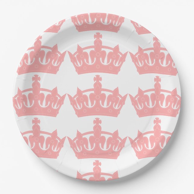 Pink Princess Theme Royal Crown Paper Teller (Vorderseite)