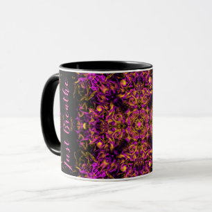 Pink Psychedelic Bohemisch Mandala Atmen Sie einfa Tasse