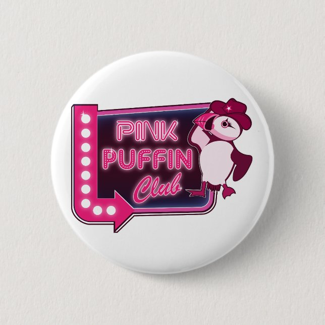Pink Puffin Club Button (Vorderseite)