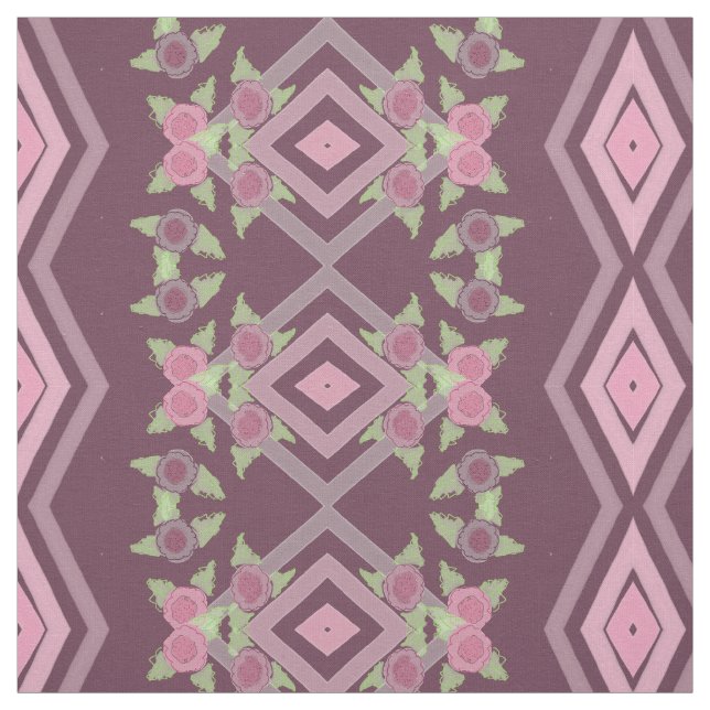 Pink Pum floral Accented Stoff (Muster)