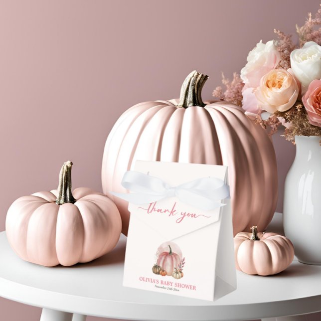 Pink Pumpkin auf ihrem Weg Fall Girl Babydusche Geschenkschachtel (Von Creator hochgeladen)