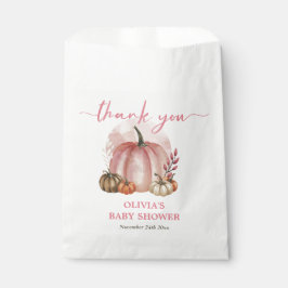 Pink Pumpkin auf ihrem Weg Fall Girl Babydusche Geschenktütchen