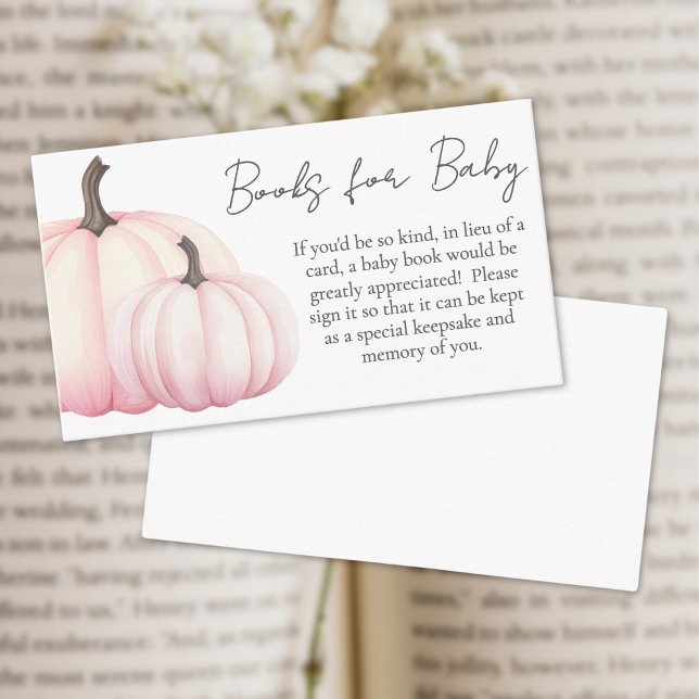 Pink Pumpkin Baby Duschbücher für Baby Begleitkarte (Pink Pumpkin Baby Shower Books For Baby Enclosure Card)