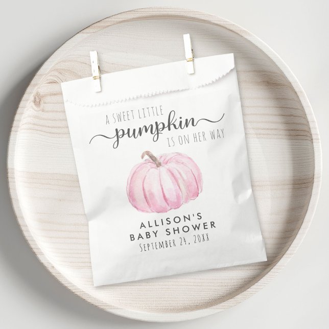 Pink Pumpkin Baby Dusche Danke Geschenktütchen (Von Creator hochgeladen)