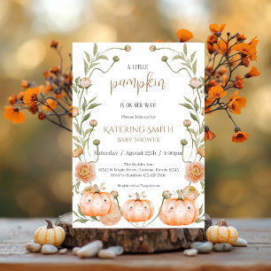 Pink Pumpkin Baby Dusche Einladung