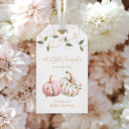 Pink Pumpkin Baby Dusche Gefallen Tag Geschenkanhänger