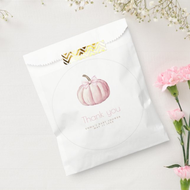 Pink Pumpkin Baby Dusche Gefälligkeitstaschen Geschenktütchen (Versiegelt)