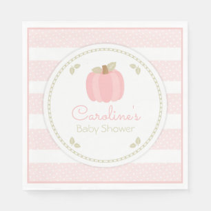 Pink Pumpkin Baby Dusche Napkin Serviette