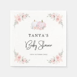 Pink Pumpkin Baby Dusche Napkin Serviette