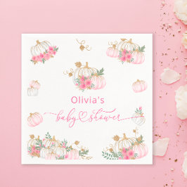 Pink Pumpkin Baby Dusche Papier Napkin Serviette