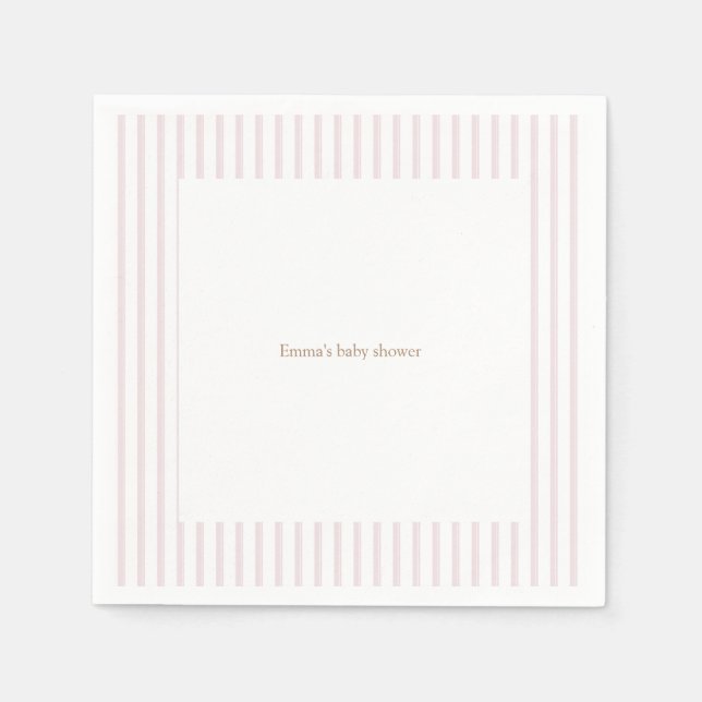 Pink Pumpkin Baby Dusche Party Napkins Serviette (Vorderseite)