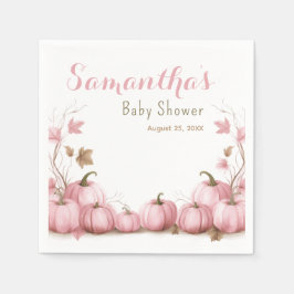 Pink Pumpkin Baby Dusche Thema Papier Napkin Serviette