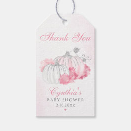 Pink Pumpkin Baby Dusche Vielen Dank für Ihre Unte Geschenkanhänger