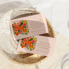 Pink Pumpkin Baby Duschkabine Windelwanne Raffle T Begleitkarte