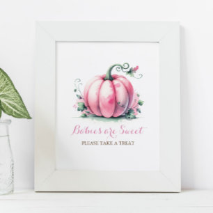 Pink Pumpkin Baby Duschposter Poster