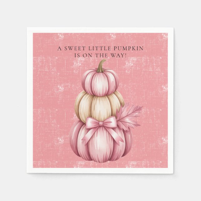 Pink Pumpkin Baby Girl Dusche Serviette (Vorderseite)