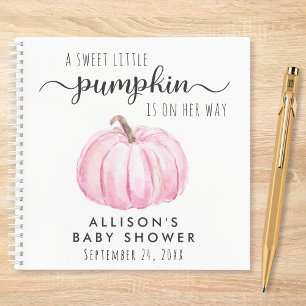 Pink Pumpkin Baby Girl Showbook Notizbuch